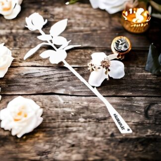 Ros- Grace VIT i plåt, 31cm