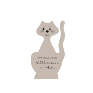 Ett hem utan...Stående katt sandfärgad H20 cm