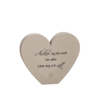 Stående Hjärta med text 20cm