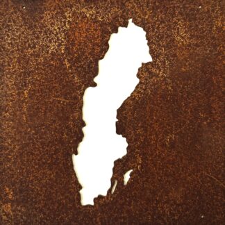 Skylt Sverige med ståltråd