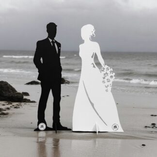 Bröllopsfigur Kvinna VIT i plåt