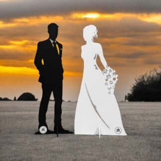 Bröllopsfigur MAN Svart i plåt