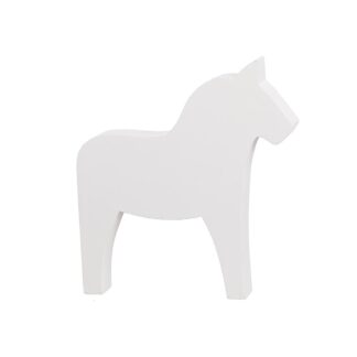 Häst VIT trä H20cm