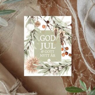 GOD JUL kort från Majas Cottage 7x9cm