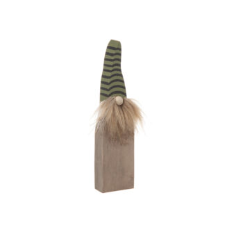 Tomte randig GRÖN H25cm