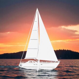 Segelbåt VIT