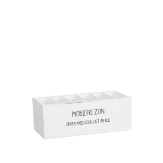 Trälåda "Mobilfri zon" 10x20cm