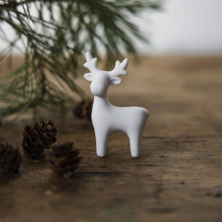 Sten- mini vit dekoration stående