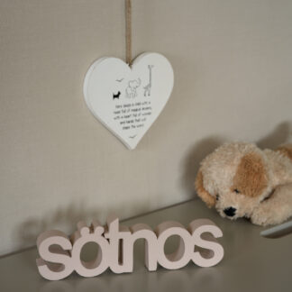 Sötnos, stående/vägg skylt rosa