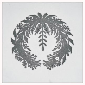 Julkrans GRÅ i plåt