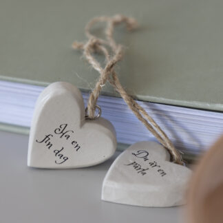 Hjärta med text Ha en fin dag 4 cm