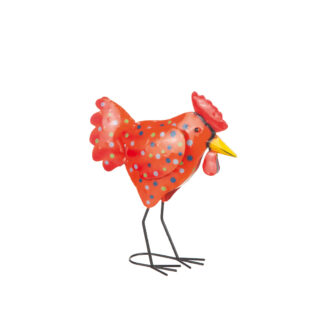 Höna i hamrad plåt 20cm